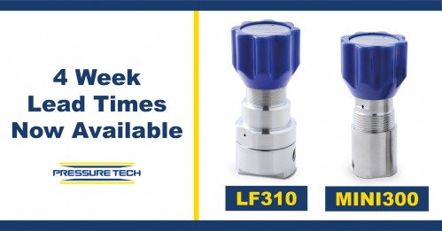 Pressure Tech Ltd reduce tiempos de entrega para los reguladores LF310 y el MINI300