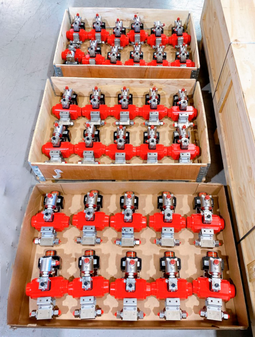 ACTUATED HYDROGEN BALL VALVES